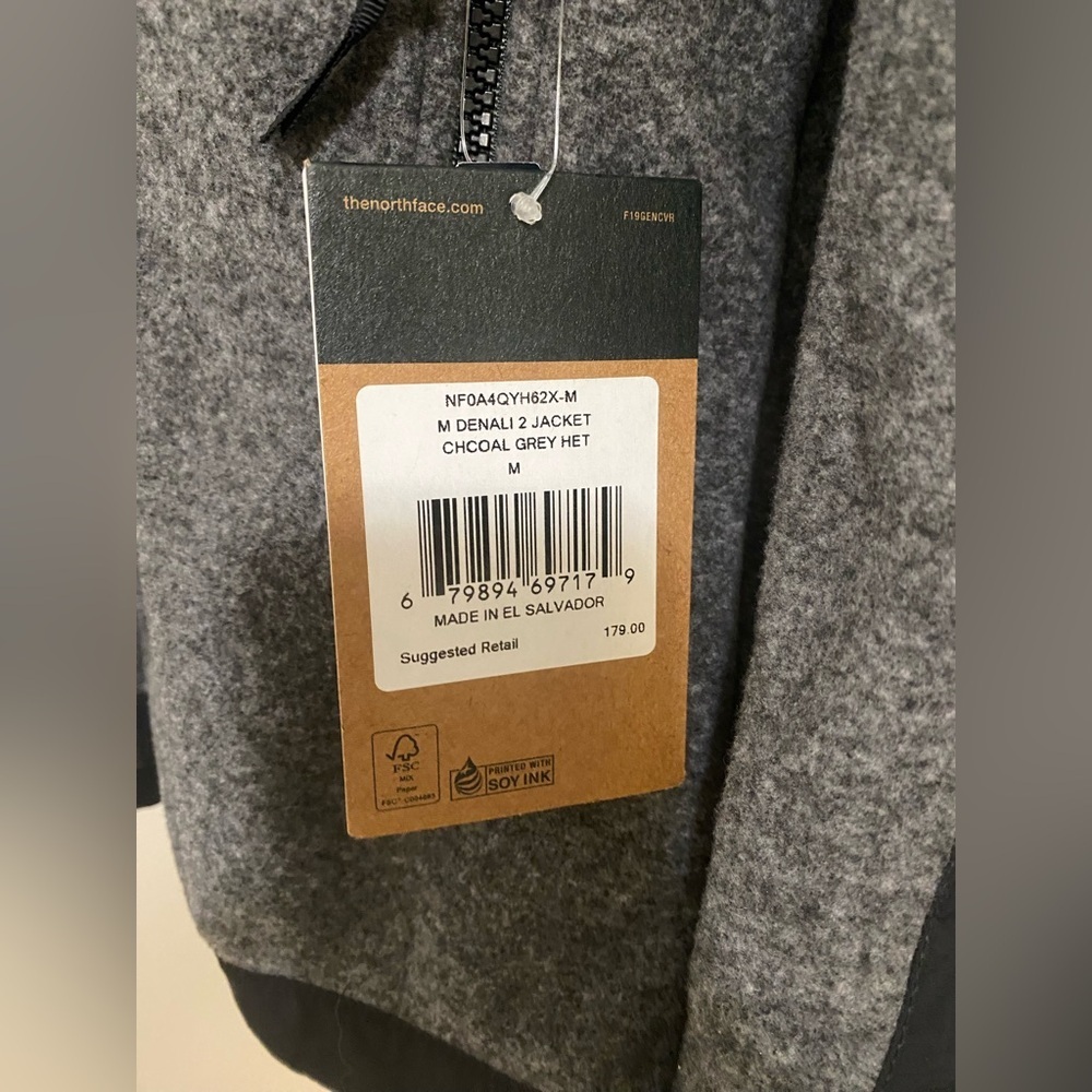 The North Face Men's Denali 2 Jacket - Chcoal Grey - Picture 7 of 10
